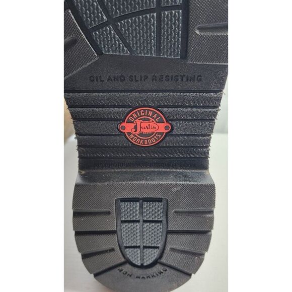 NWOB JUSTIN WORK Men's Blueprint Soft Toe Pull On Work Boot - 4440 Size 13D - Picture 6 of 9